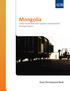 Mongolia. Trade Facilita on and Logis cs Development Strategy Report