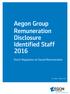 Aegon Group Remuneration Disclosure Identified Staff Dutch Regulation on Sound Remuneration