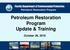Petroleum Restoration Program Update & Training