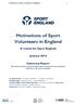 Motivations of Sport Volunteers in England