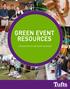 GREEN EVENT RESOURCES TIPS AND TRICKS FOR EVERY OCCASION