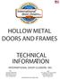 HOLLOW METAL DOORS AND FRAMES