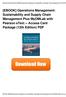 Read and Download Ebook [EBOOK] Operations Management: Sustainability And Supply Chain Management Plus MyOML