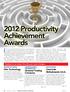 2012 Productivity Achievement