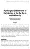 Psychological Determinants of the Intention to Use the Bus in Ho Chi Minh City