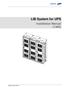 LIB System for UPS Installation Manual (136S)