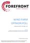 WIND FARM OPINION POLL. Conducted 11th 13th May 2015