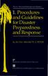 1. Procedures and Guidelines for Disaster Preparedness and Response