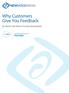 Why Customers Give You Feedback. By Martin Hill-Wilson for NewVoiceMedia