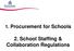 1. Procurement for Schools. 2. School Staffing & Collaboration Regulations
