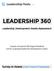 LEADERSHIP 360. Survey to Assess [Insert Name of Assessee] Leadership Development Needs Assessment