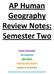 AP Human Geography Review Notes: Semester Two