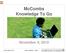 McCombs Knowledge To Go November 9, 2010