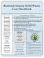 Kootenai County Solid Waste. User Handbook