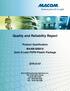 Quality and Reliability Report