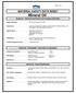MATERIAL SAFETY DATA SHEET. Mineral Oil. Section 01 - Chemical And Product And Company Information
