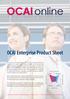 OCAI Enterprise Product Sheet