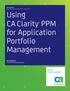 Using ClarityTM for Application Portfolio Management