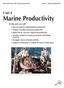 Marine Productivity. In this unit, you will