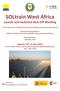 SOLtrain West Africa Launch and technical Kick-Off Meeting