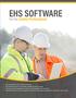 EHS SOFTWARE. for the Safety Professional