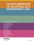 OF AUSTRALIA S THE NEXT GENERATION ENVIRONMENTAL LAWS INTRODUCTORY PAPER PREPARED BY: apeel.org.au