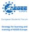 Strategy for learning and training of AEGEE-Europe