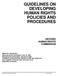 GUIDELINES ON DEVELOPING HUMAN RIGHTS POLICIES AND PROCEDURES ONTARIO HUMAN RIGHTS COMMISSION