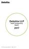 Deloitte LLP Audit Transparency Report