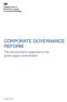 CORPORATE GOVERNANCE REFORM. The Government response to the green paper consultation