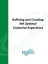 Defining and Creating the Optimal Customer Experience