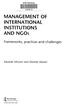 MANAGEMENT OF INTERNATIONAL INSTITUTIONS AND NGOs