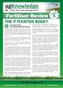 Fertiliser Review THE P FIXATION BOGEY (CONTINUED FROM THE FERTILISER REVIEW NOS 1&2)  Independent Experts Proven Results THE