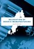 RELOCATION OF NORDIC MANUFACTURING EDITED BY JUSSI HEIKKILÄ