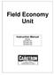 Field Economy Unit Instruction Manual