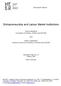 Entrepreneurship and Labour Market Institutions