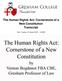The Human Rights Act: Cornerstone of a New Constitution Transcript. Date: Tuesday, 25 January :00AM