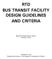 RTD BUS TRANSIT FACILITY DESIGN GUIDELINES AND CRITERIA