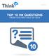 TOP 10 HR QUESTIONS FROM THE FIRST HALF OF 2014