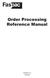 Order Processing Reference Manual