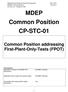 MDEP Common Position CP-STC-01