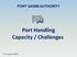 PORT QASIM AUTHORITY. Port Handling Capacity / Challenges