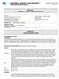 MATERIAL SAFETY DATA SHEET DUROCK Cement Boards