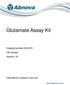 Glutamate Assay Kit. Catalog Number KA assays Version: 03. Intended for research use only.