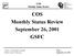 COS Monthly Status Review. September 26, 2001 GSFC