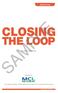 SAMPLE CLOSING THE LOOP. By Brett Mathews. Closing the Loop. Published by