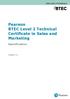 Pearson BTEC Level 2 Technical Certificate in Sales and Marketing