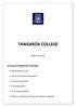 TANGAROA COLLEGE. Contents of Application Package: Deputy Principal. Application process. Board of Trustees expectations. Position description