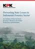 Preventing State Losses in Indonesia s Forestry Sector