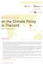 Newsletter on the Climate Policy in Thailand